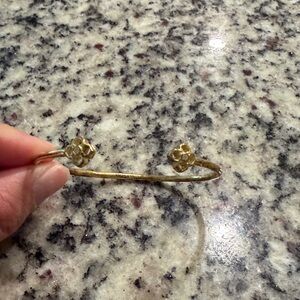 Kendra Scott Gold Floral Open Cuff Bracelet